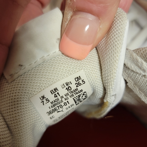 Puma - Women's White Sneakers with Rainbow Tie Dye - Picture 2 of 10